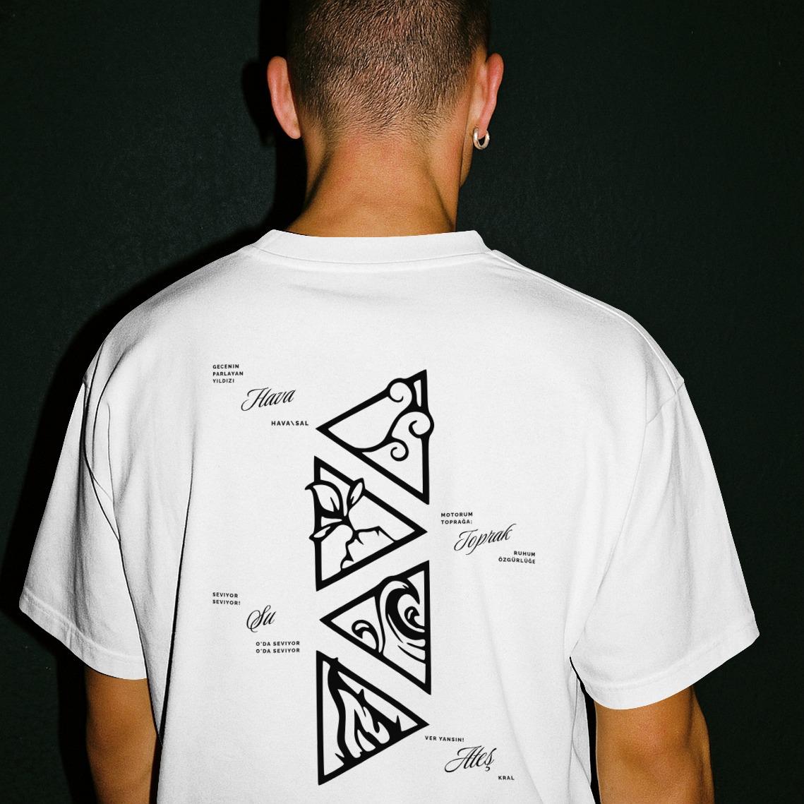 Deniz Servan Element/Sel Oysho Kumaş Oversize Tshirt